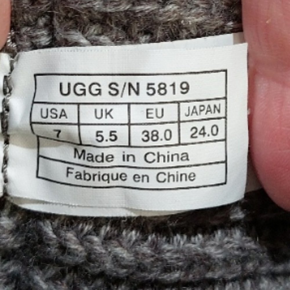 💥HOT ITEM💥UGG Cardy Sheepskin Wool Treadlite Slouch Button Boot in Grey - Picture 15 of 16